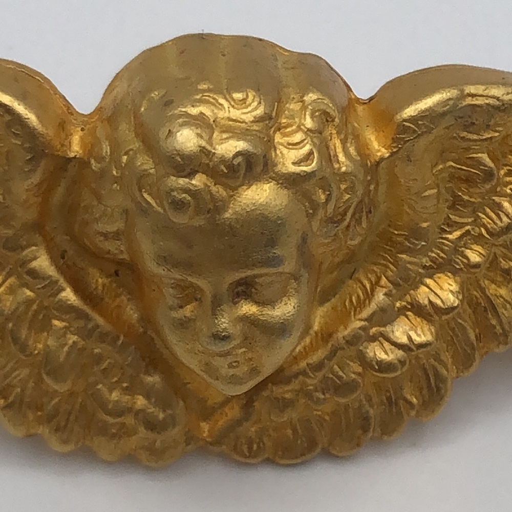 Kirks Folly Art Nouveau Style Gold Tone Angel Winged Cherub Hair pin - Picture 10 of 10